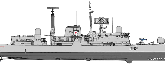 HMS Liverpool D92 [Type 42 Destroyer] - drawings, dimensions, figures